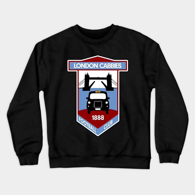 London Cabbies Football Club Crewneck Sweatshirt by Kev Brett Designs